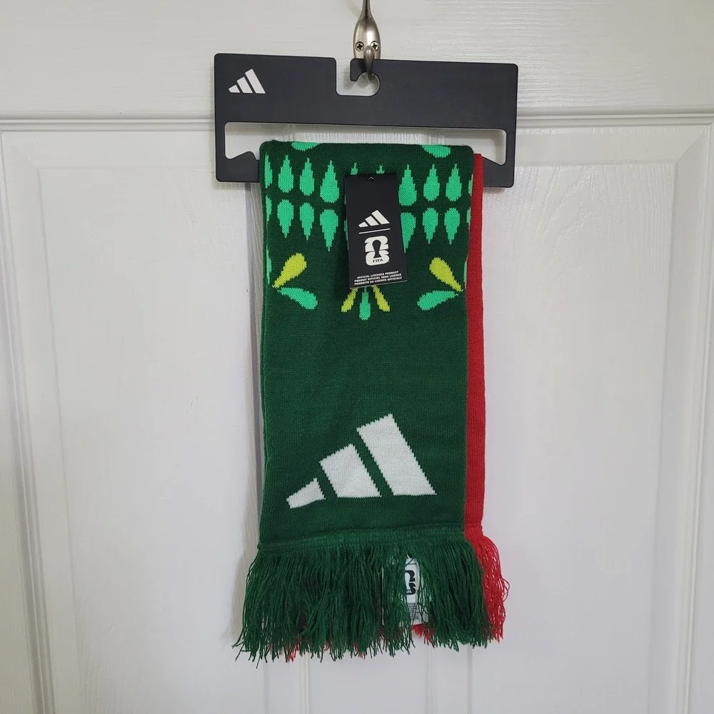 Adidas FIFA World Cup 26 Host Nations Scarf Green Red Blue Knit Soccer NWT